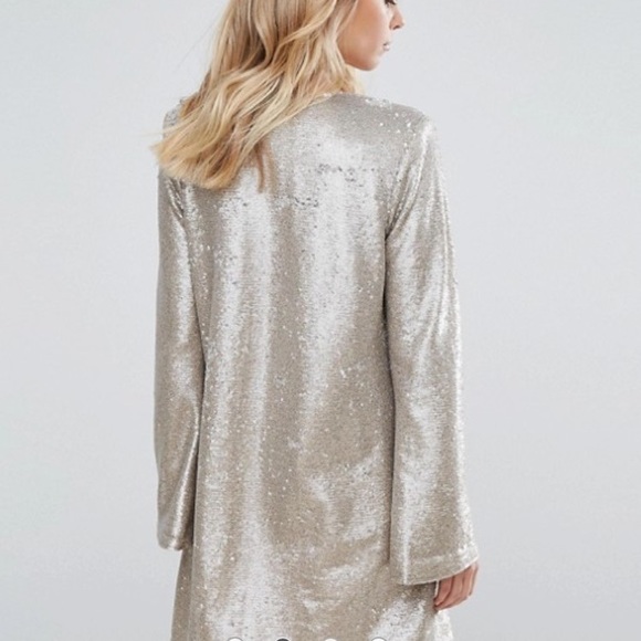 NWT The Jetset Diaries Oasis Sequin Dress GOLD - Picture 4 of 6